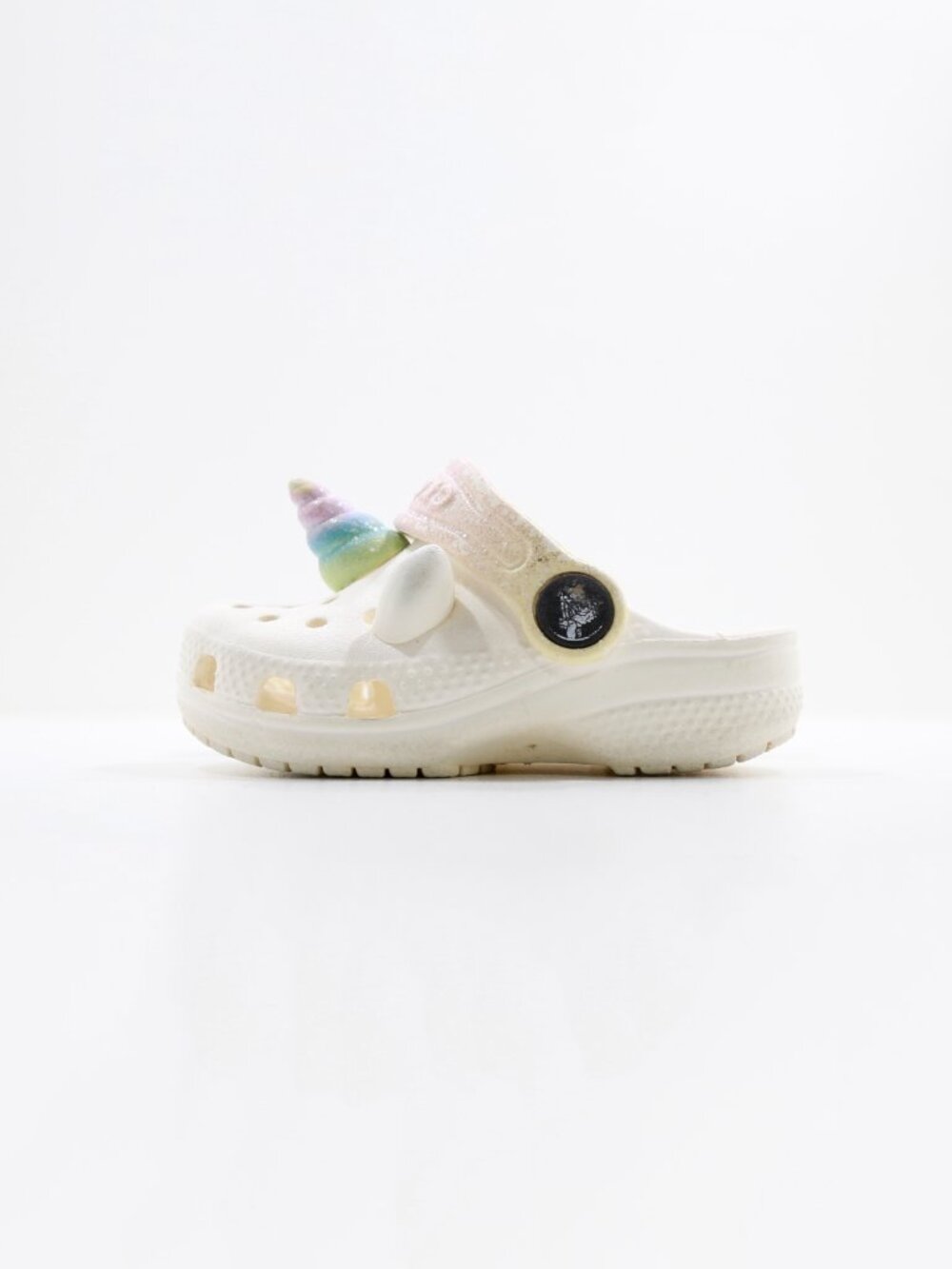 Crocs I Am Rainbow Unicorn White Rubber Clogs - Toddler 5